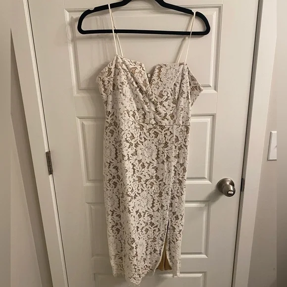 Lulus Amazing Allure White Crochet Lace Bodycon Midi Dress
